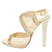 Pre-owned Fabric sandals Jimmy Choo Pre-owned , Beige , Dames