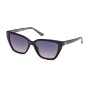 Cat-eye zonnebril in glanzend zwart Guess , Black , Dames