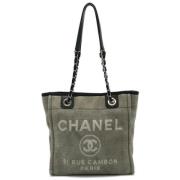 Pre-owned Leather chanel-bags Chanel Vintage , Gray , Dames