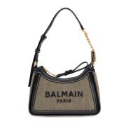 Schoudertas met logo Balmain , Green , Dames