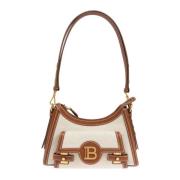 Schoudertas met logo Balmain , Beige , Dames