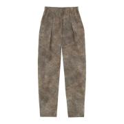 Zijden Dejavu Print Broek Cortana , Gray , Dames