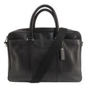 Pre-owned Leather handbags Coach Pre-owned , Black , Dames