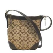 Pre-owned Fabric shoulder-bags Coach Pre-owned , Beige , Dames