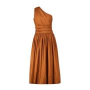 One Shoulder A-Lijn Jurk Liviana Conti , Brown , Dames