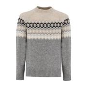 Zijde Touch Crew-neck Jumper Eleventy , Multicolor , Heren