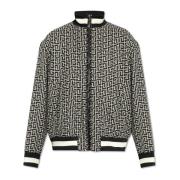 Omkeerbare jas met monogram Balmain , Black , Heren