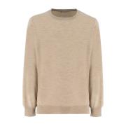 Elegant Crew-Neck Sweater Brunello Cucinelli , Beige , Heren