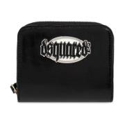 Portemonnee met Logo Dsquared2 , Black , Dames