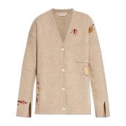 Vintage Effect Cardigan Marni , Beige , Dames