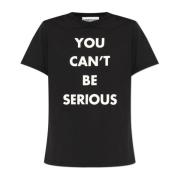 T-shirt met print Moschino , Black , Dames