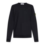 Sweatshirt met logo Stone Island , Black , Heren