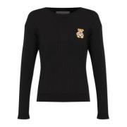 Trui met teddybeer motief Moschino , Black , Dames