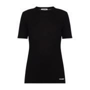 T-shirt met logo Jil Sander , Black , Dames