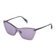 Metalen Zonnebril in Viola Kleur Police , Purple , Dames