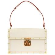 Pre-owned Fabric louis-vuitton-bags Louis Vuitton Vintage , White , Da...