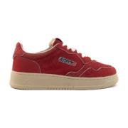 Rode Gum Medalist Lage Suède Sneakers Autry , Red , Dames