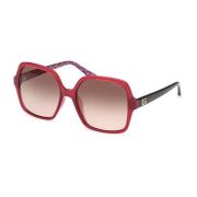 Vierkante zonnebril Bordeaux gespiegelde lenzen Guess , Red , Dames