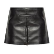 Leren rok Courrèges , Black , Dames