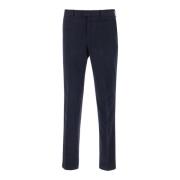 Katoenen broek met platte voorkant PT Torino , Blue , Heren