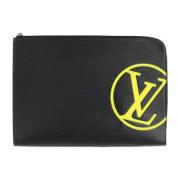 Pre-owned Leather clutches Louis Vuitton Vintage , Black , Dames