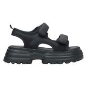 Zwarte Sportieve Sandalen voor Dames met Dikke Zool ES8 Er00115498 Est...