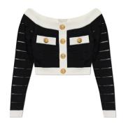 Top met knopen Balmain , Black , Dames