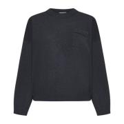 Kasjmier Crew Neck Sweater Zwart Brunello Cucinelli , Black , Dames