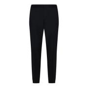 Zwarte Techmerino Joggers met Elastische Taille Ermenegildo Zegna , Bl...