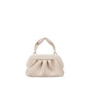 Plissè Shell Clutch Tas Vegan Stof THEMOIRè , White , Dames