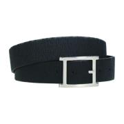 Zwart Dubbel Elastiek Chevrette Riem Orciani , Black , Heren