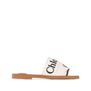 Witte Woody Sandaal Chloé , White , Dames