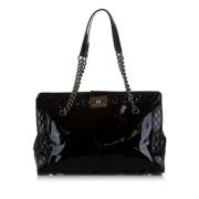 Pre-owned Leather totes Chanel Vintage , Black , Dames