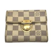 Pre-owned Canvas wallets Louis Vuitton Vintage , Beige , Dames