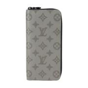 Pre-owned Leather wallets Louis Vuitton Vintage , Gray , Dames