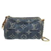 Pre-owned Canvas pouches Louis Vuitton Vintage , Blue , Dames