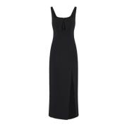 Elegante Midi Jurk met Cut-Out Details Misha , Black , Dames