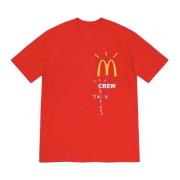 Rode Crew T-shirt Limited Edition Travis Scott , Red , Heren