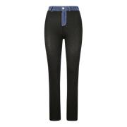 Rib Denim Broek Coperni , Black , Dames