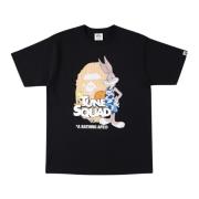 Space Jam Ape Head Tee Black A Bathing APE , Black , Heren