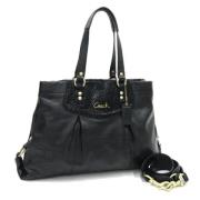 Pre-owned Leather shoulder-bags Coach Pre-owned , Black , Dames