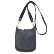 Pre-owned Leather shoulder-bags Hermès Vintage , Black , Dames