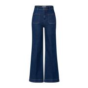 Hoge Taille Wijde Pijp Jeans IVY OAK , Blue , Dames