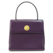 Pre-owned Leather handbags Celine Vintage , Purple , Dames