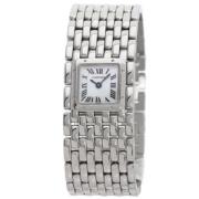 Pre-owned Stainless Steel watches Cartier Vintage , White , Dames