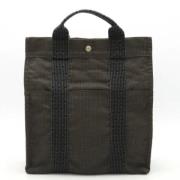 Pre-owned Canvas shoulder-bags Hermès Vintage , Gray , Dames