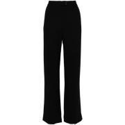 Relaxte zwarte rechte broek TotêMe , Black , Dames