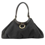 Pre-owned Canvas totes Gucci Vintage , Black , Dames