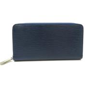 Pre-owned Leather wallets Louis Vuitton Vintage , Blue , Dames