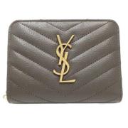 Pre-owned Leather wallets Yves Saint Laurent Vintage , Brown , Dames